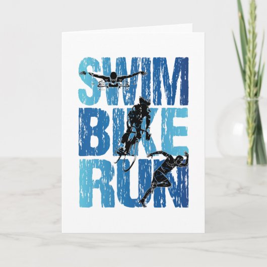 Triathlon - Swim Bike run Kaart (Voorkant)