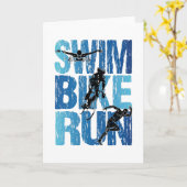 Triathlon - Swim Bike run Kaart (Gele Bloem)