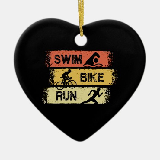 Triathlon - Swim Bike run Keramisch Ornament (Voorkant)