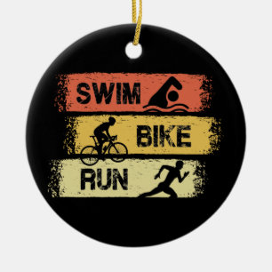Triathlon - Swim Bike run Keramisch Ornament