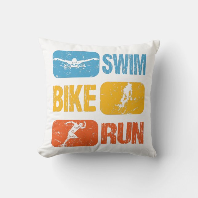  Triathlon - Swim Bike run Kussen (Voorkant)