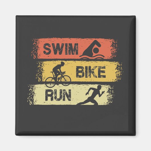 Triathlon - Swim Bike run Magneet (Voorkant)