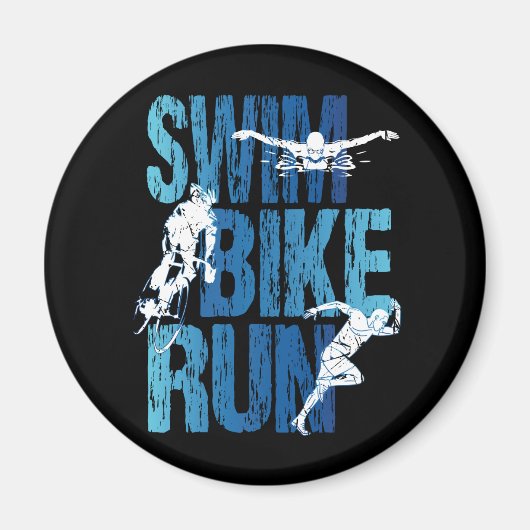 Triathlon - Swim Bike run Magneet (Voorkant)