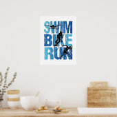 Triathlon - Swim Bike run Poster (Keuken)