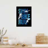 Triathlon - Swim Bike run Poster (Keuken)