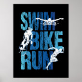 Triathlon - Swim Bike run Poster (Voorkant)