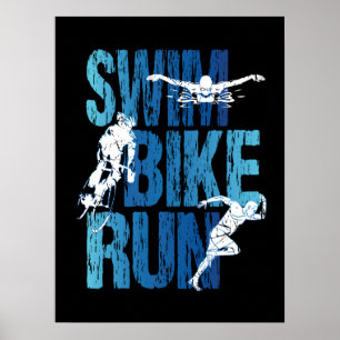 Triathlon - Swim Bike run Poster