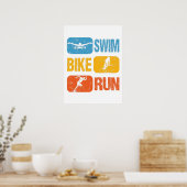 Triathlon - Swim Bike run Poster (Keuken)