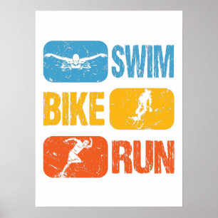 Triathlon - Swim Bike run Poster