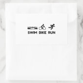 Triathlon Swim Bike Run Rechthoekige Sticker (Tas)