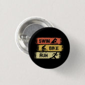 Triathlon - Swim Bike run Ronde Button 3,2 Cm (Voorkant /achterkant)