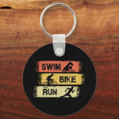 Triathlon - Swim Bike run Sleutelhanger (Voorkant)