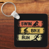 Triathlon - Swim Bike run Sleutelhanger (Voorkant)