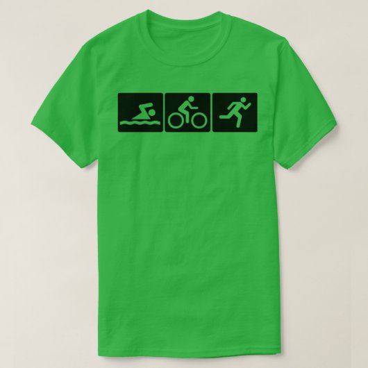 Triathlon Swim Bike Run Sticker T-shirt (Design voorkant)