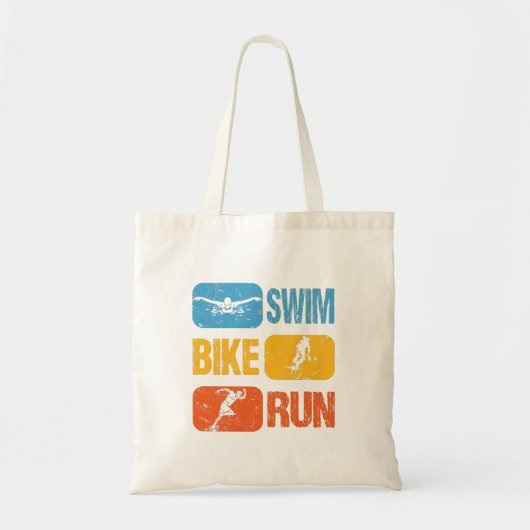 Triathlon - Swim Bike run Tote Bag (Voorkant)