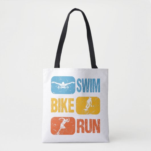 Triathlon - Swim Bike run Tote Bag (Voorkant)
