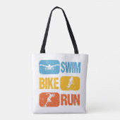 Triathlon - Swim Bike run Tote Bag (Achterkant)