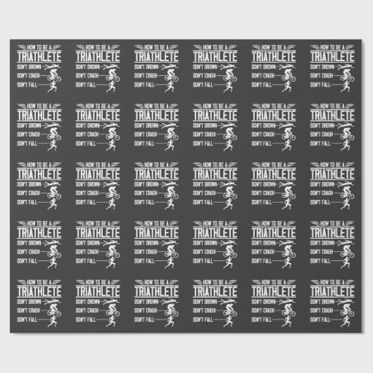 Triathlon Swim Bike Run Triathlete Sportman Cadeaupapier (Vlak)