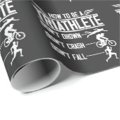 Triathlon Swim Bike Run Triathlete Sportman Cadeaupapier (Rol Hoek)