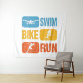 Triathlon - Swim Bike run Wandkleed (In Situ (horizontaal))