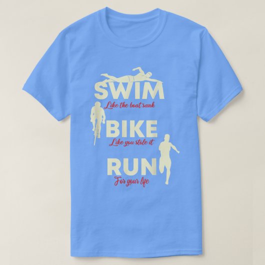 Triathlon Swimming Cycling Running 1369 T-shirt (Design voorkant)