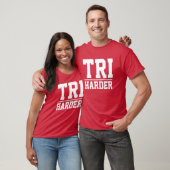 Triathlon t shirt voor triatleet - TRI harder (Unisex)