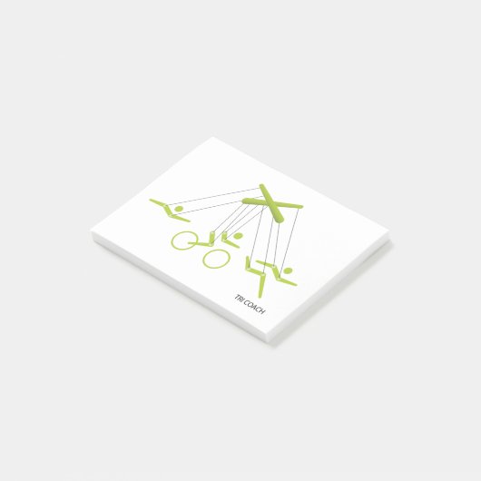 Triathlon-trainer, Triathlon-trainer Post-it® Notes (Schuin)