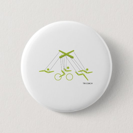 Triathlon-trainer, Triathlon-trainer Ronde Button 5,7 Cm (Voorkant)
