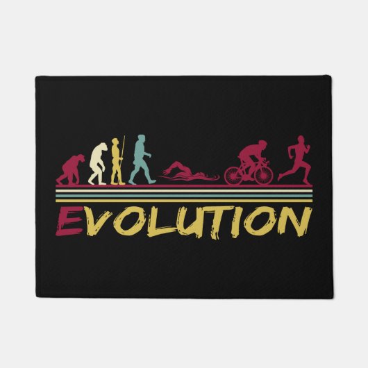 Triathlon training Racing Funny Mannen Coach Gift Deurmat (Voorkant)