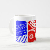 Triathlon TRI-kleurenblokken Koffiemok (Voorkant links)