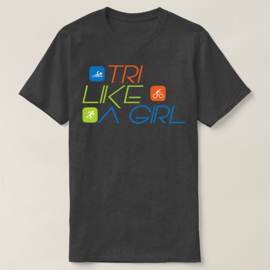 Triathlon TRI like a Girl Triathlete 2 T-shirt (Design voorkant)