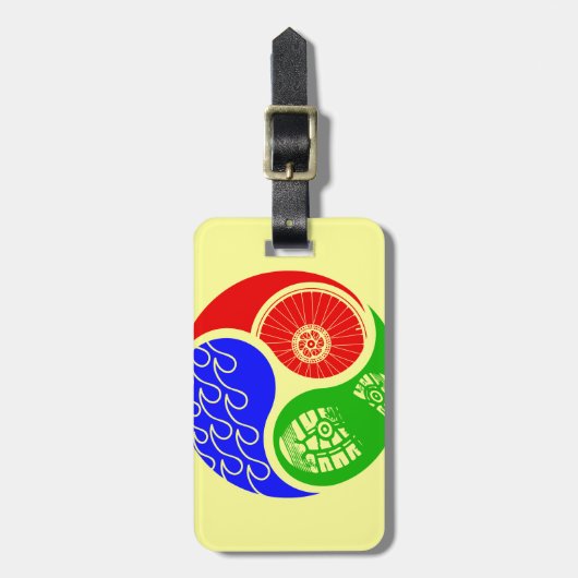 Triathlon TRI Yin Yang Bagagelabel (Voorkant verticaal)