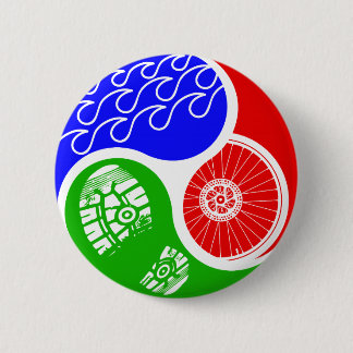 Triathlon TRI Yin Yang Ronde Button 5,7 Cm