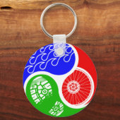 Triathlon TRI Yin Yang Sleutelhanger (Voorkant)