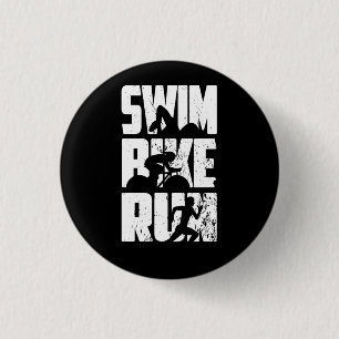 Triathlon Triathlet Ronde Button 3,2 Cm