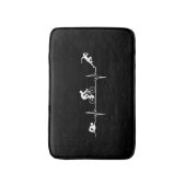 Triathlon - Triathlon - hartslag Badmat (Voorkant Verticaal)