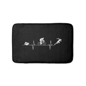 Triathlon - Triathlon - hartslag Badmat (Voorkant)