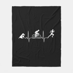 Triathlon - Triathlon - hartslag Fleece Deken