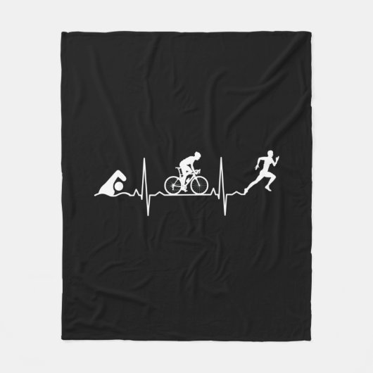 Triathlon - Triathlon - hartslag Fleece Deken (Voorkant)
