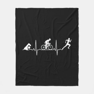 Triathlon - Triathlon - hartslag Fleece Deken