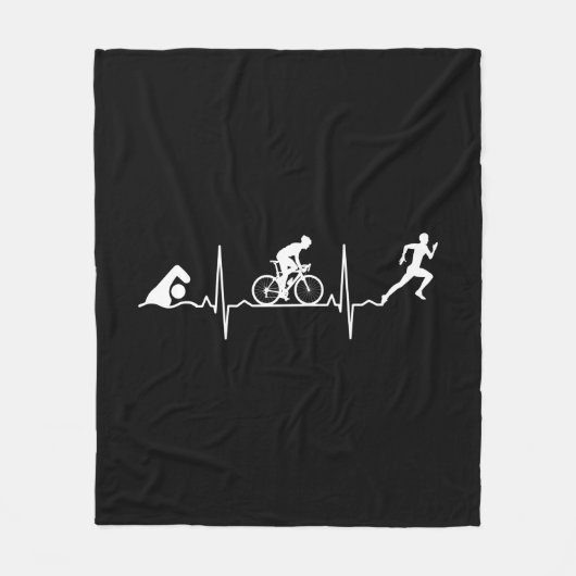 Triathlon - Triathlon - hartslag Fleece Deken (Voorkant)