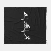 Triathlon - Triathlon - hartslag Fleece Deken (Voorkant (Horizontaal))
