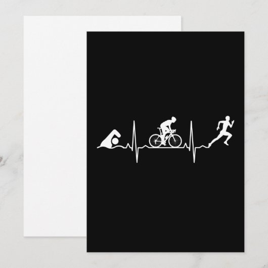 Triathlon - Triathlon - hartslag Kaart (Voorkant / Achterkant)