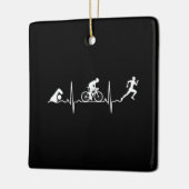Triathlon - Triathlon - hartslag Keramisch Ornament (Links)
