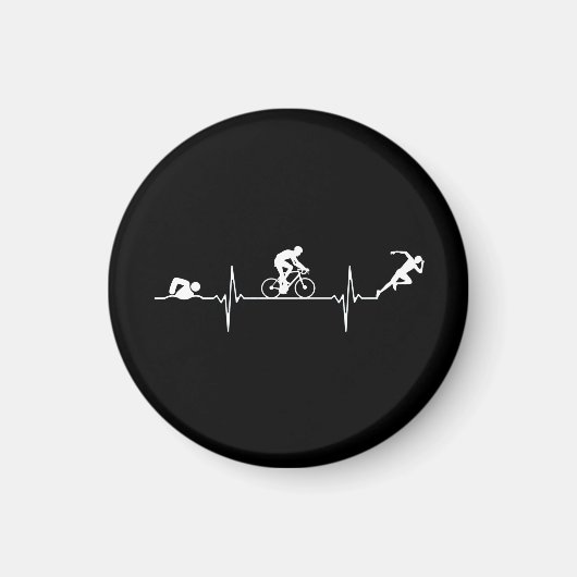 Triathlon - Triathlon - hartslag Magneet (Voorkant)