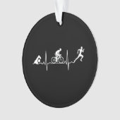 Triathlon - Triathlon - hartslag Ornament (voorkant)