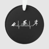 Triathlon - Triathlon - hartslag Ornament (voorkant)