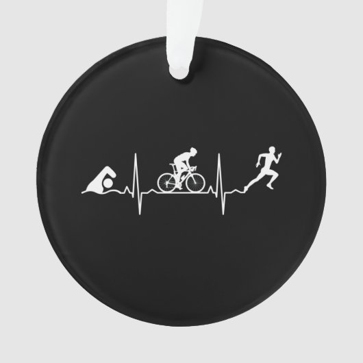 Triathlon - Triathlon - hartslag Ornament (voorkant)