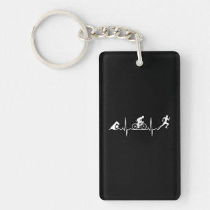 Triathlon - Triathlon - hartslag Sleutelhanger