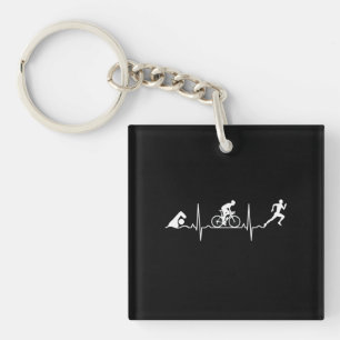 Triathlon - Triathlon - hartslag Sleutelhanger